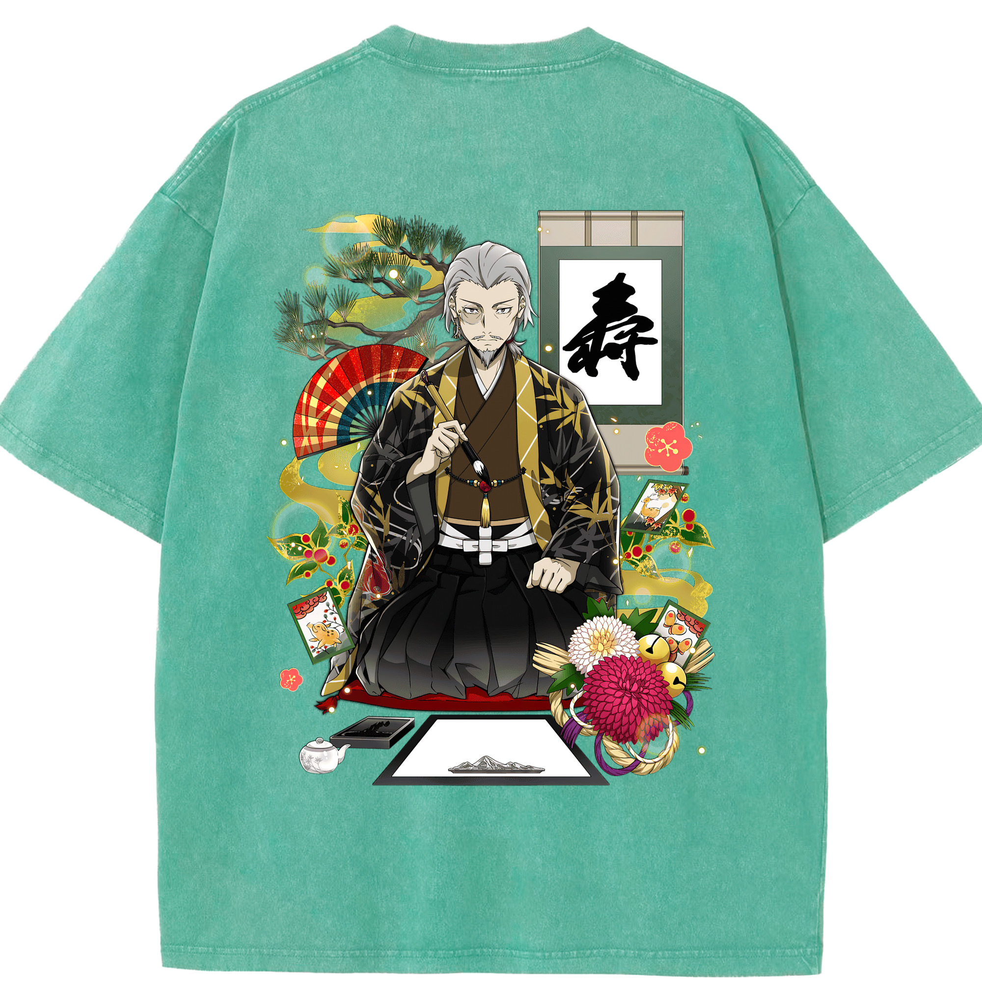 （画像用） 文豪ストレイドッグス Bungo Stray Dogs 綿100% ヴィンテージ風 半袖Tシャツ（背面プリント）